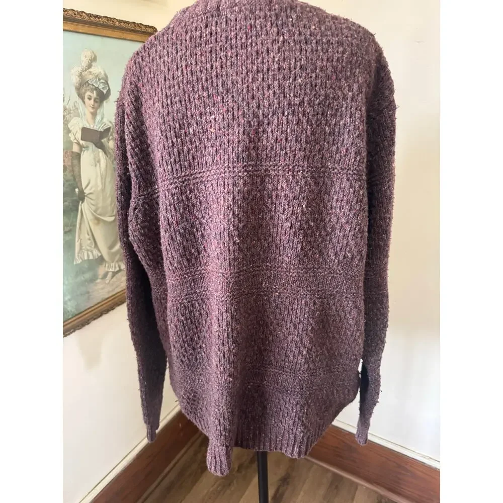 Sherpa Adventure Gear Sweater XL Brown Chunky Knit Textured Outdoor - Picture 2 of 9